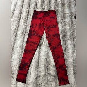 NUX Active Red and Black Leggings